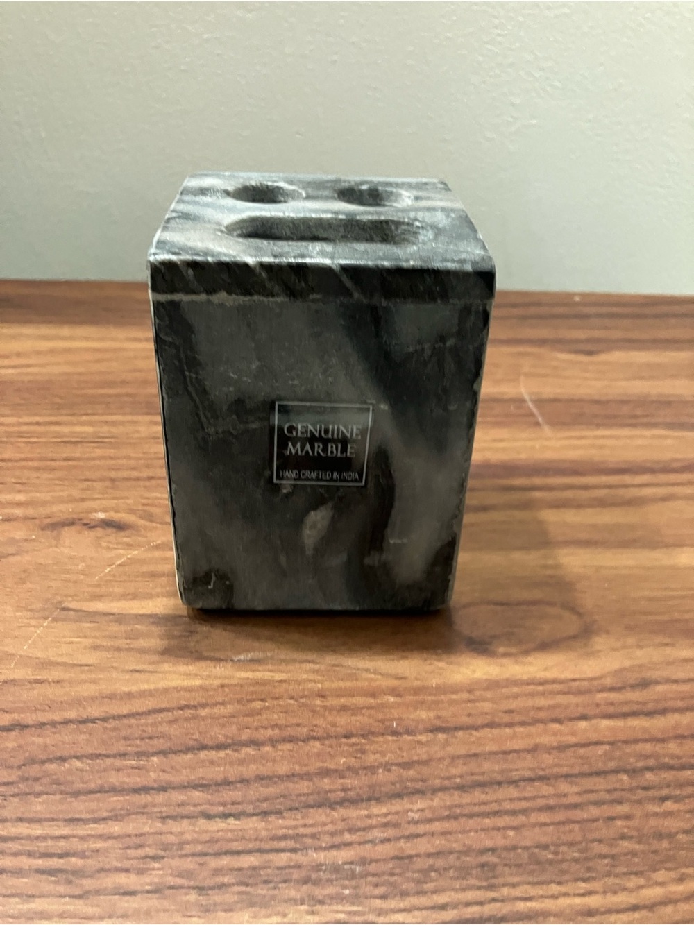 Marshalls Marble Toothbrush & Tissue Holder in Gray and White - Picture 2 of 4